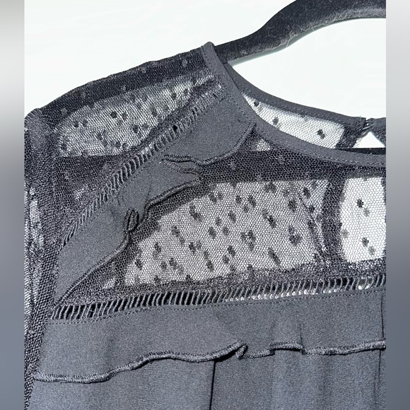 Loft Black Ruffle Blouse - Picture 5 of 5